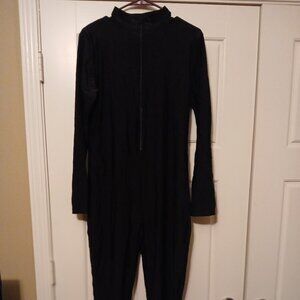 Plus Size 2X Black Jumpsuit – Front Zipper – Gently Used